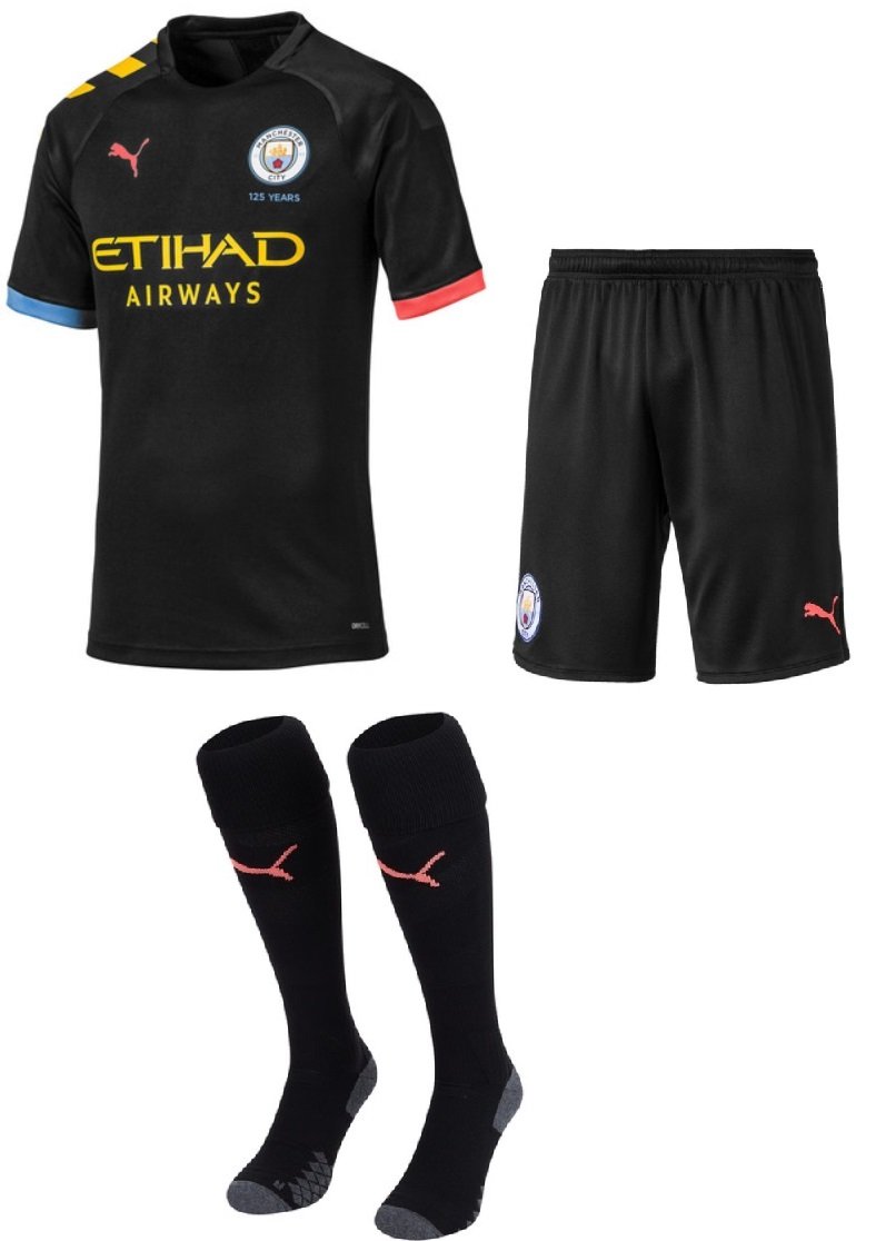 Kit adulto oficial Puma Manchester City 2019 2020 II jogador 